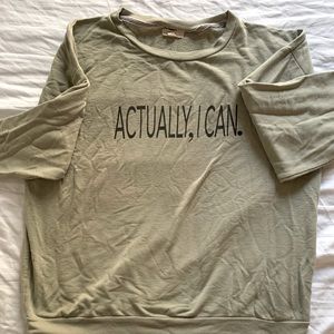 “Actually, I can.” Sweater